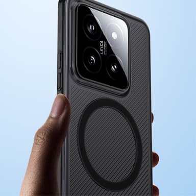 SKALO Xiaomi 14 5G Twill Magnetring Skal - Vit