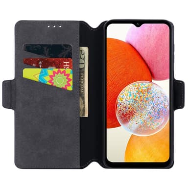 SKALO Samsung A25 5G MUXMA Saffiano PU-Läder Plånboksfodral - Svart