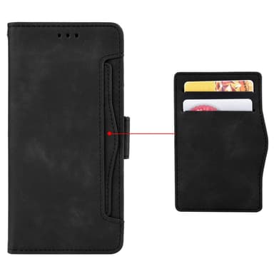 SKALO OnePlus 12 5G 6-FACK Plånboksfodral - Svart