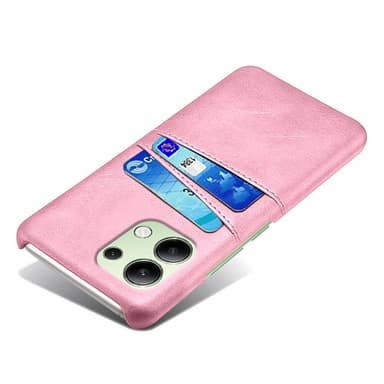 SKALO Xiaomi Redmi Note 13 4G PU-Läder Korthållare Skal - Roséguld