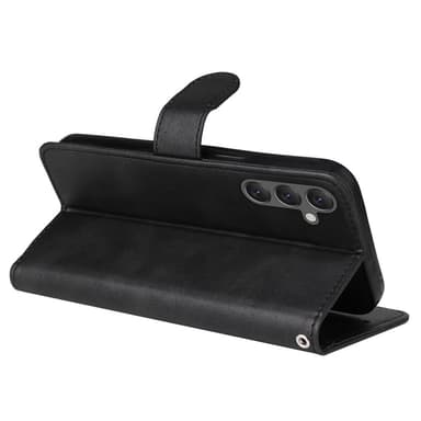 SKALO Samsung A25 5G PU-Läder Plånboksfodral - Svart