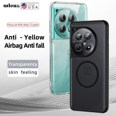 SKALO OnePlus 12 5G TPU Hybrid Magnetring Skal - Transparent