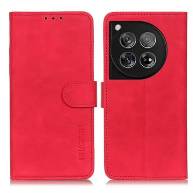SKALO OnePlus 12 5G KHAZNEH Plånboksfodral i PU-Läder - Röd