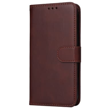 SKALO OnePlus 12 5G PU-Läder Plånboksfodral - Brun