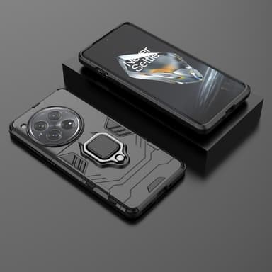 SKALO OnePlus 12 5G Armor Hybrid Metallring skal - Svart