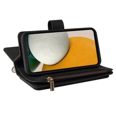 SKALO Samsung A15 4G Big Wallet 17-FACK Plånboksfodral - Svart