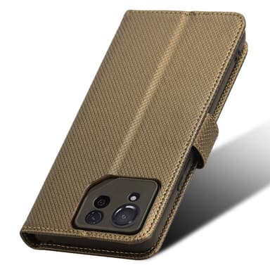 SKALO Asus ROG Phone 8 Pro 5G Premium Mini Romb Plånboksfodral - Brun