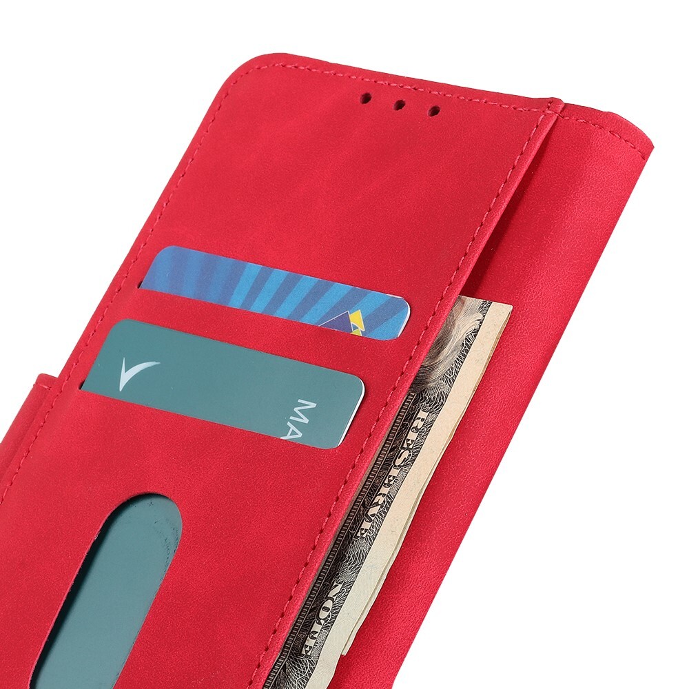 SKALO OnePlus 12 5G KHAZNEH Plånboksfodral i PU-Läder - Röd
