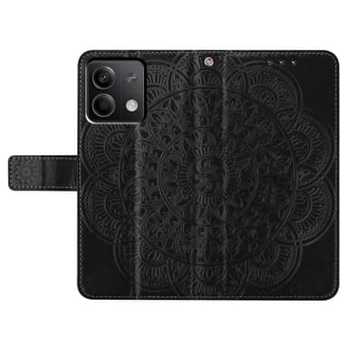SKALO Xiaomi Redmi Note 13 5G Mandala Plånboksfodral - Svart