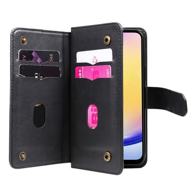 SKALO Samsung A25 5G 10-FACK Plånboksfodral - Svart