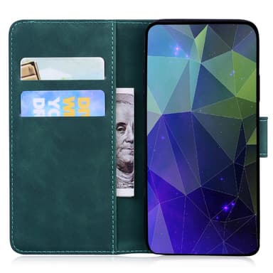 SKALO Motorola Moto G04 Embossed Tiger Plånbok - Grön