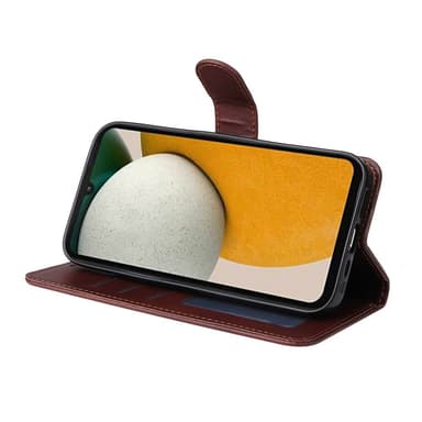 SKALO Samsung A15 5G PU-Läder Plånboksfodral - Brun