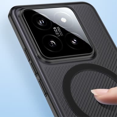 SKALO Xiaomi 14 5G Twill Magnetring Skal - Vit