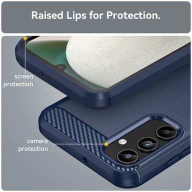 SKALO Samsung A15 5G Armor Carbon Stöttåligt TPU-skal - Blå
