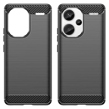 SKALO Xiaomi Redmi Note 13 Pro+ Armor Carbon Stöttåligt TPU-skal - Svart