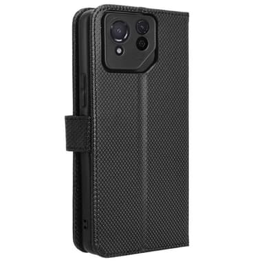 SKALO Asus ROG Phone 8 Pro 5G Premium Mini Romb Plånboksfodral - Svart