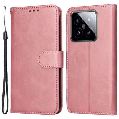 SKALO Xiaomi 14 5G PU-Läder Plånboksfodral - Rosa