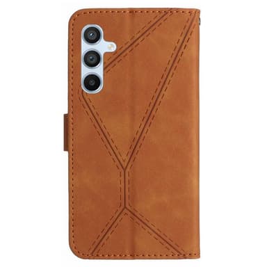 SKALO Samsung A15 4G Embossed Plånboksfodral i PU-Läder - Brun