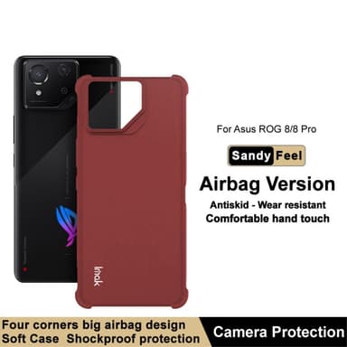 IMAK  Asus ROG Phone 8 Pro 5G Extra strong TPU-skal - Röd