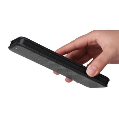 SKALO Xiaomi Redmi Note 13 Pro 5G Carbon Fiber Plånboksfodral - Svart