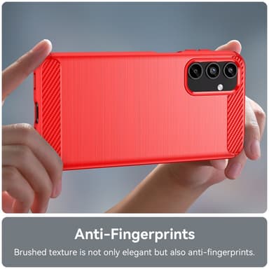 SKALO Samsung A15 5G Armor Carbon Stöttåligt TPU-skal - Röd