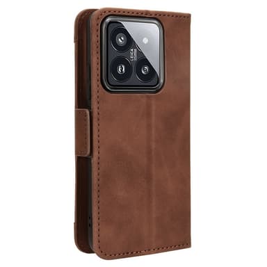 SKALO Xiaomi 14 5G 6-FACK Plånboksfodral - Brun