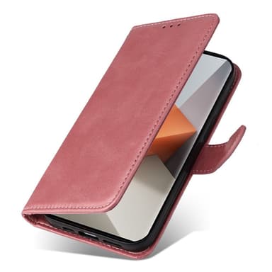 SKALO Xiaomi Redmi Note 13 Pro+ PU-Läder Plånboksfodral - Rosa