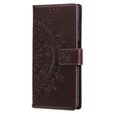 SKALO Samsung A15 4G Mandala Plånboksfodral - Brun