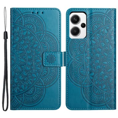 SKALO Xiaomi Redmi Note 13 Pro+ Mandala Plånboksfodral - Blå