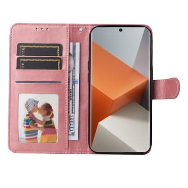SKALO Xiaomi Redmi Note 13 Pro+ PU-Läder Plånboksfodral - Rosa