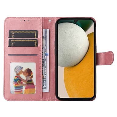 SKALO Samsung A15 5G PU-Läder Plånboksfodral - Rosa