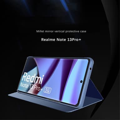 SKALO Xiaomi Redmi Note 13 Pro+ Clear View Spegel fodral - Roséguld
