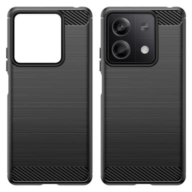 SKALO Xiaomi Redmi Note 13 5G Armor Carbon Stöttåligt TPU-skal - Svart