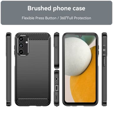 SKALO Samsung A15 5G Armor Carbon Stöttåligt TPU-skal - Svart