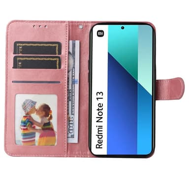 SKALO Xiaomi Redmi Note 13 4G PU-Läder Plånboksfodral - Rosa