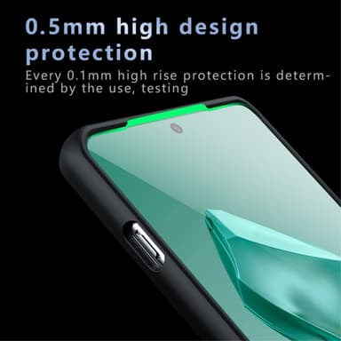SKALO OnePlus 12R 5G Shockproof Clear Hybrid Skal - Svart