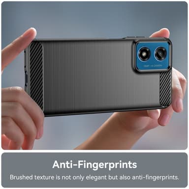SKALO Motorola Moto G04 Armor Carbon Stöttåligt TPU-skal - Svart
