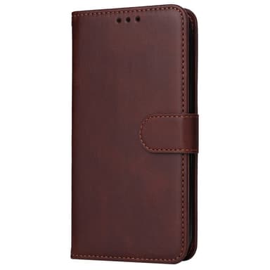 SKALO OnePlus 12R 5G PU-Läder Plånboksfodral - Brun