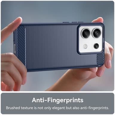 SKALO Xiaomi Redmi Note 13 Pro 5G Armor Carbon Stöttåligt TPU-skal - Blå