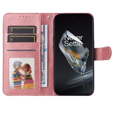 SKALO OnePlus 12 5G PU-Läder Plånboksfodral - Rosa
