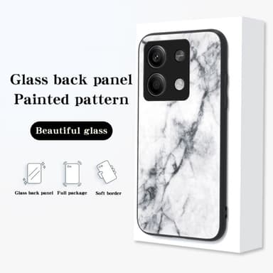 SKALO Xiaomi Redmi Note 13 5G Marmor Härdat Glas TPU-skal - Motiv 4