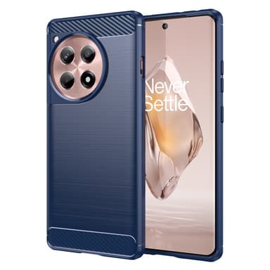 SKALO OnePlus 12R 5G Armor Carbon Stöttåligt TPU-skal - Blå