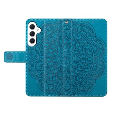 SKALO Samsung A15 5G Mandala Plånboksfodral - Blå