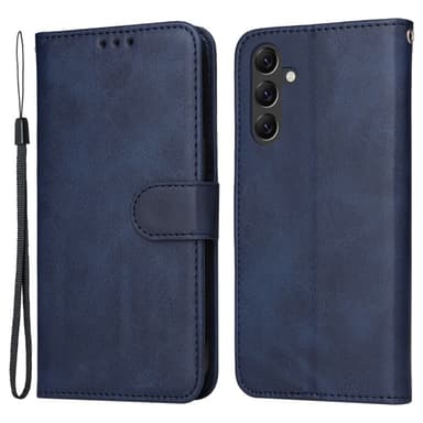 SKALO Samsung A15 5G PU-Läder Plånboksfodral - Blå