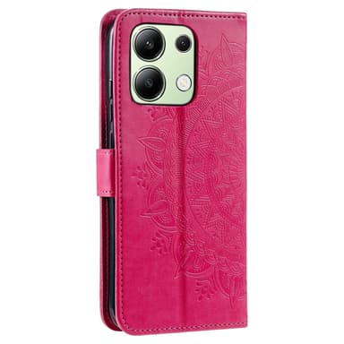 SKALO Xiaomi Redmi Note 13 4G Mandala Plånboksfodral - Cerise