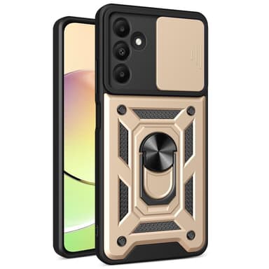 SKALO Samsung A15 4G Armor Hybrid Metallring Kameraslider - Guld