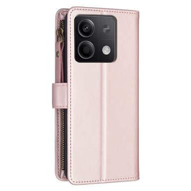 SKALO Xiaomi Redmi Note 13 4G Big Wallet 11-FACK Plånboksfodral - Roséguld
