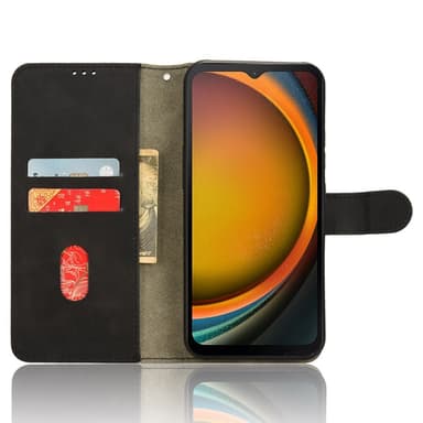 SKALO Samsung Xcover 7 Matt PU-Läder Plånboksfodral - Svart