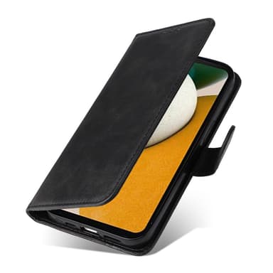 SKALO Samsung A15 5G PU-Läder Plånboksfodral - Svart