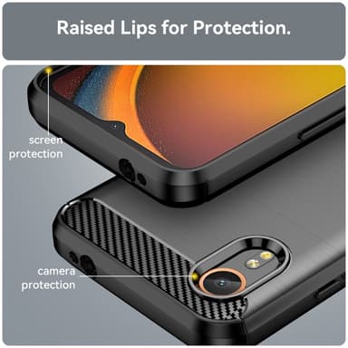 SKALO Samsung Xcover 7 Armor Carbon Stöttåligt TPU-skal - Svart